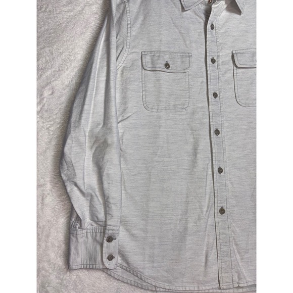 AG Adriano Goldschmied Mens Grey Heathered Flannel Plaid Lined Shirt Size Medium - Picture 4 of 14